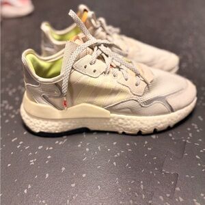 Adidas Cream and Bright Yellow Sneakers